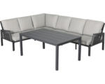 Hornbach Loungeset Gartenlounge Lounge Sitzgruppe Rio Aluminium 7 Sitzer 4 teilig alu