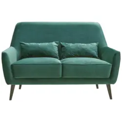 Zweisitzer-Sofa in Mikrofaser Dunkelgrün