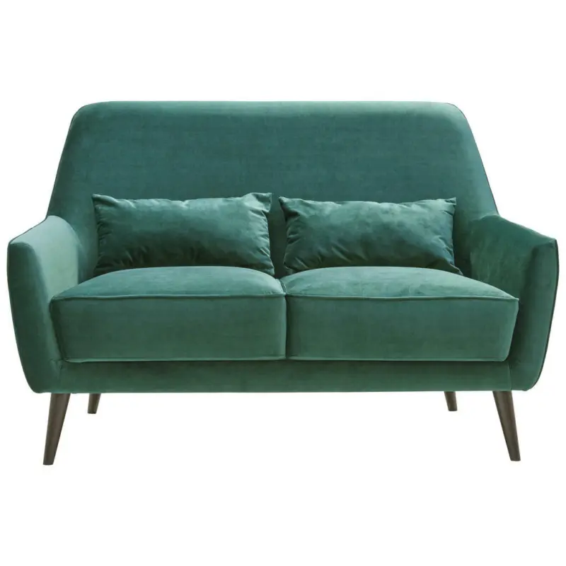 Zweisitzer-Sofa in Mikrofaser Dunkelgrün