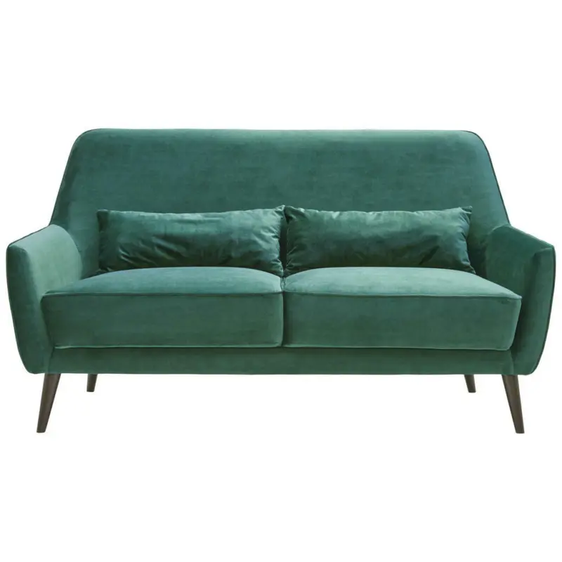 Dreisitzer-Sofa in Mikrofaser Dunkelgrün