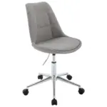 XXXLutz Lauterach - Ihr M&ouml;belhaus bei Bregenz Jugenddrehstuhl in Webstoff Chromfarben, Hellgrau