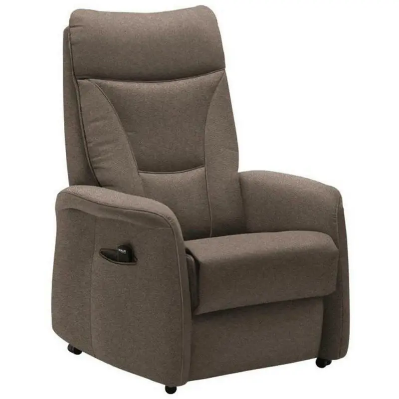 Fernsehsessel in Mikrofaser Graubraun