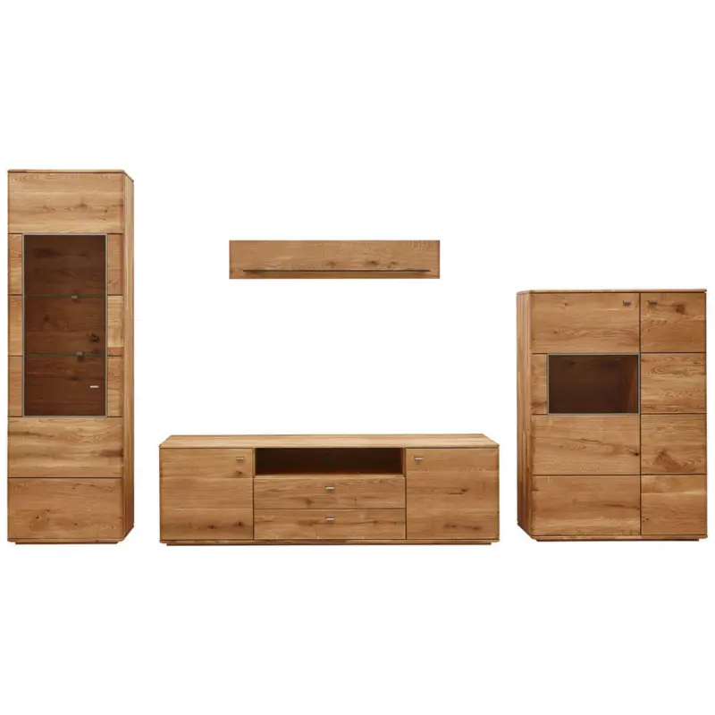 Wohnwand 350/201/48 cm in Eichefarben