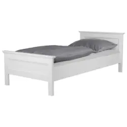 Bett 90/200 cm in Weiß