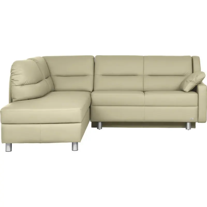 Ecksofa in Echtleder Creme