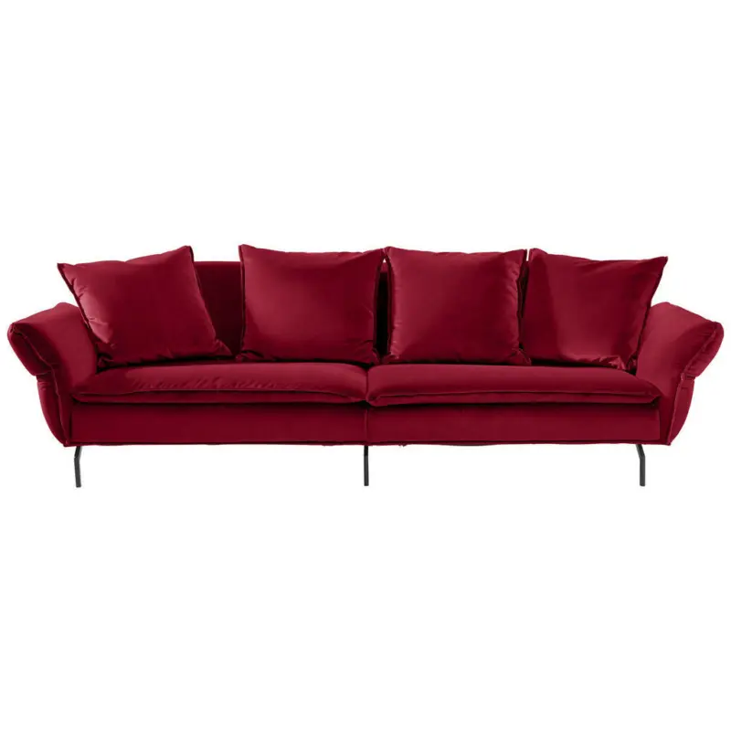 Megasofa in Flachgewebe Rot