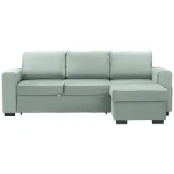 Ecksofa in Velours Mintgrün
