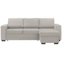 Ecksofa in Velours Creme