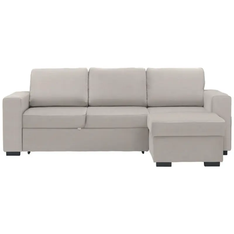 Ecksofa in Velours Creme