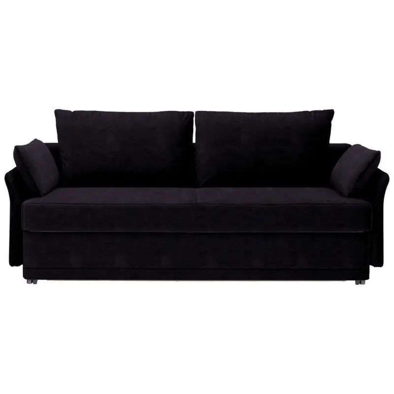 Schlafsofa in Velours Dunkelgrau