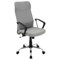 Drehstuhl in Webstoff Hellgrau