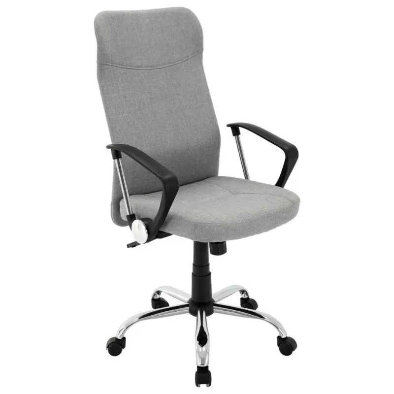 Drehstuhl in Webstoff Hellgrau