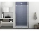 Hornbach Schiebetür für Nische und Seitenwand Sanotechnik Elegance N120 U 1200x1950 mm Echtglas Klar hell chromoptik mit schmutzabweisender Glasbeschichtung