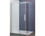 Hornbach Duschseitenwand für Schiebetüre Sanotechnik Elegance H90 900x1950 mm Echtglas Klar hell chromoptik mit schmutzabweisender Glasbeschichtung