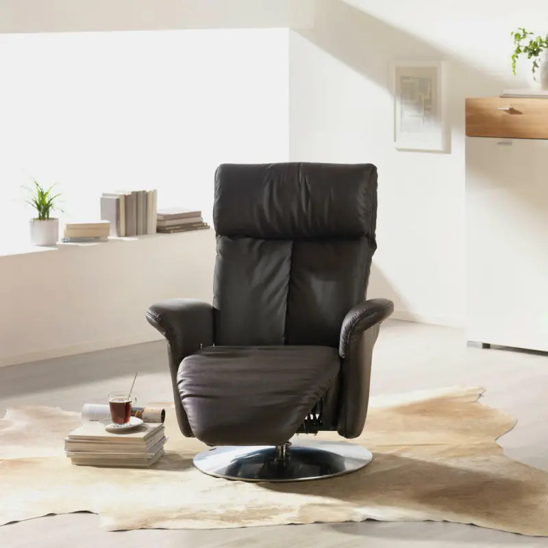 Relaxsessel in Leder Braun