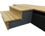 Hornbach Seitenverblendung für Systemtreppe für Dielen, 2-stufig Kunststoff Grau