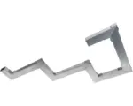 Hornbach Erweiterungsset für Systemtreppe für Dielen, 3-stufig Metall Silber