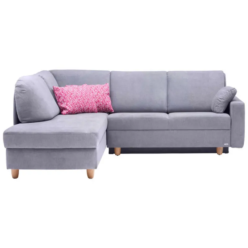 Ecksofa in Flachgewebe Grau