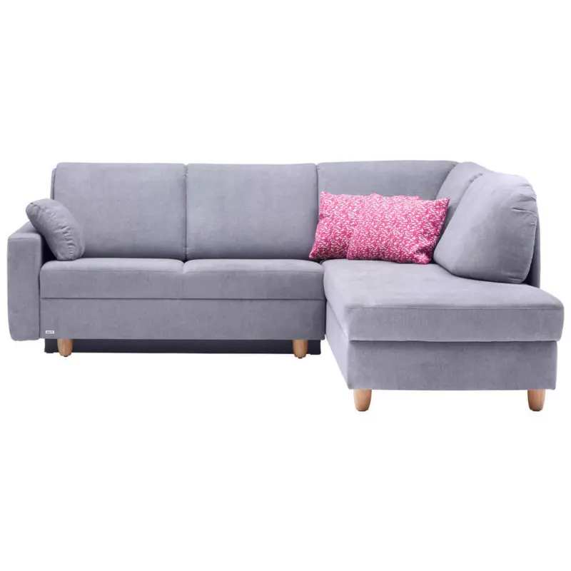 Ecksofa in Flachgewebe Grau