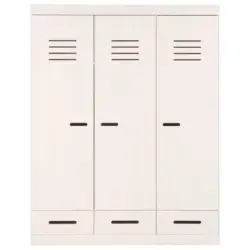 Kleiderschrank in Weiß, Kieferfarben