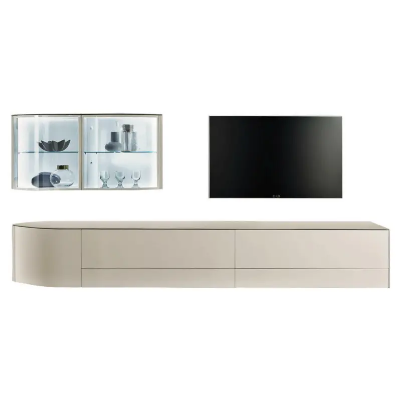 Wohnwand 355,2/165/49,9 cm in Weiß