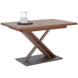 Esstisch in Holz, Metall, Holzwerkstoff 130-178/90/75 cm