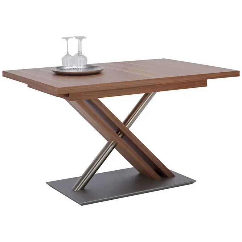 Esstisch in Holz, Metall, Holzwerkstoff 130-178/90/75 cm