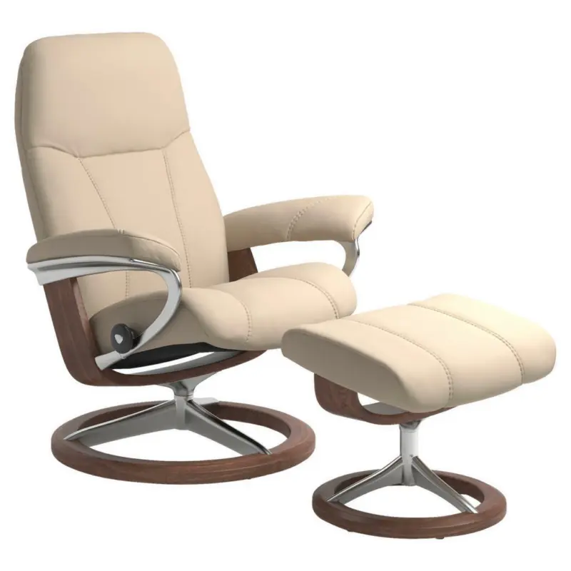 Relaxsesselset in Leder Beige
