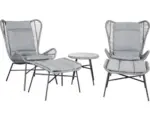 Hornbach Gartenmöbelset Balkonset Milan Relax Set SenS-Line garden furniture Metall 2 Sitzer 5 teilig anthrazit
