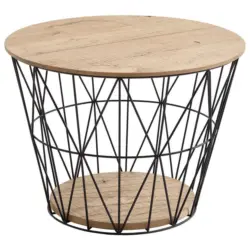 Couchtisch in Holz, Metall 62/62/46 cm