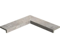 FLAIRSTONE Poolumrandung Beckenrandstein Loft Grey Innen-Eckstück 90° grau 60 x 15 x 5 cm