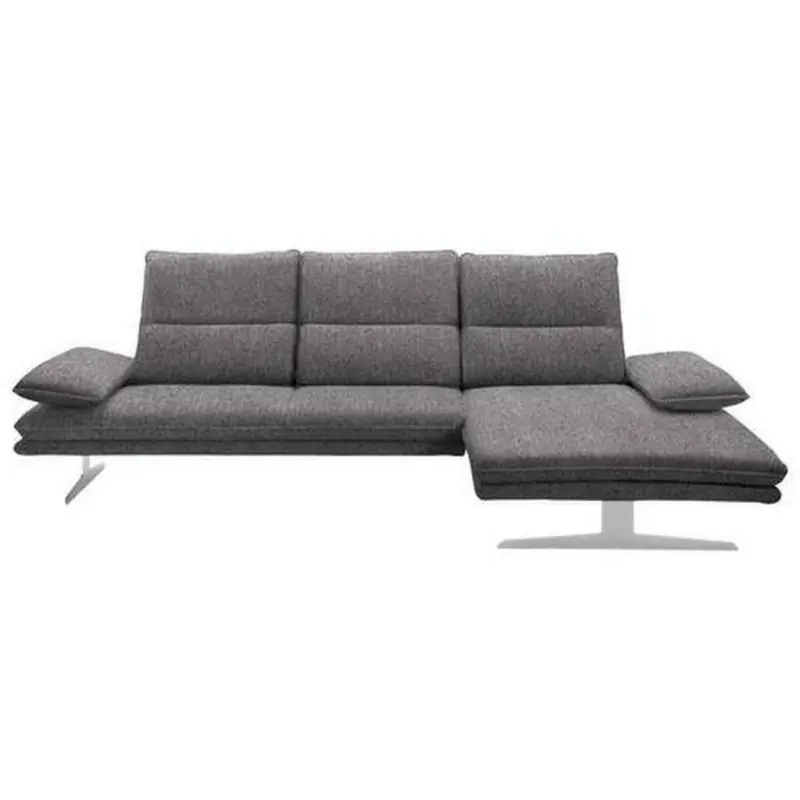 Ecksofa in Webstoff Grau