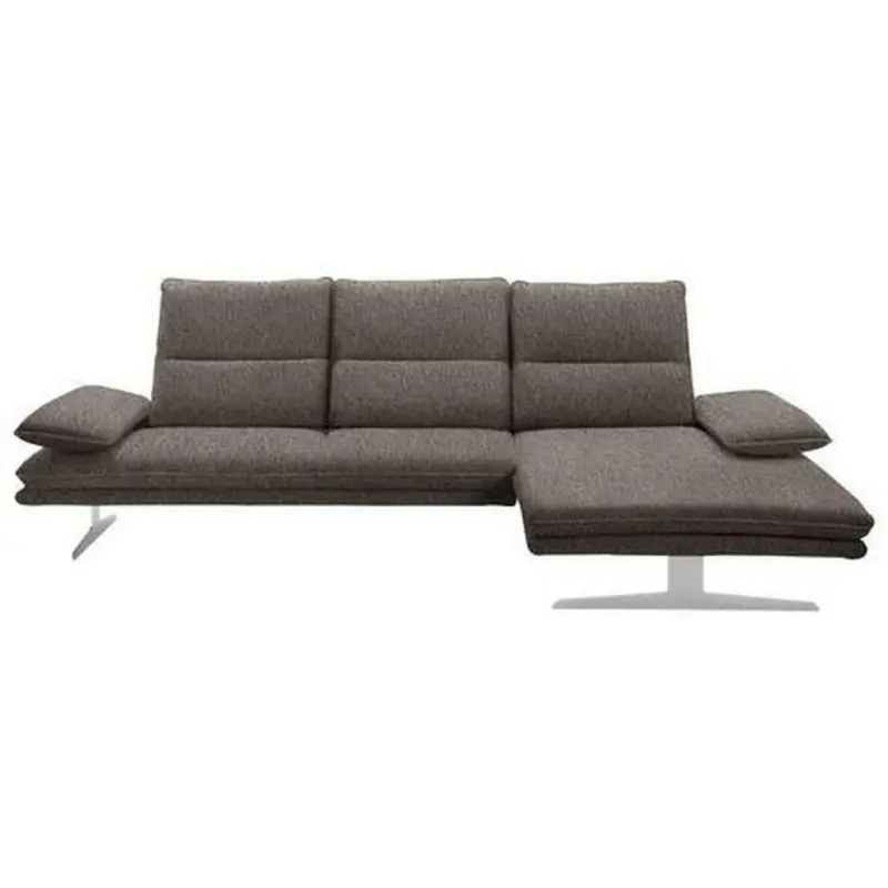 Ecksofa in Webstoff Braun