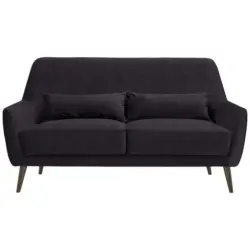 Dreisitzer-Sofa in Mikrofaser Dunkelgrau