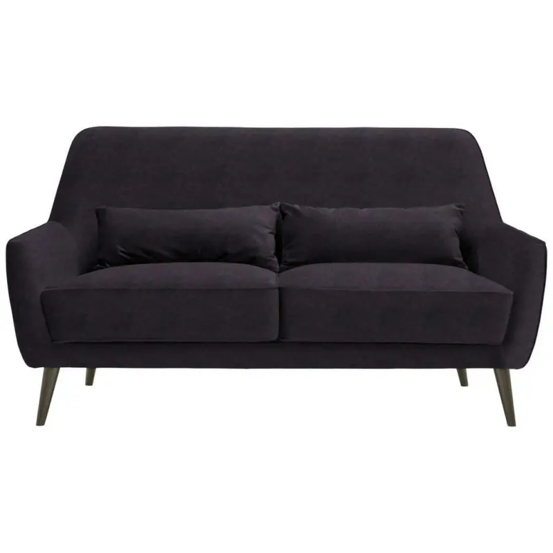 Dreisitzer-Sofa in Mikrofaser Dunkelgrau