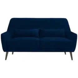 Dreisitzer-Sofa in Mikrofaser Blau