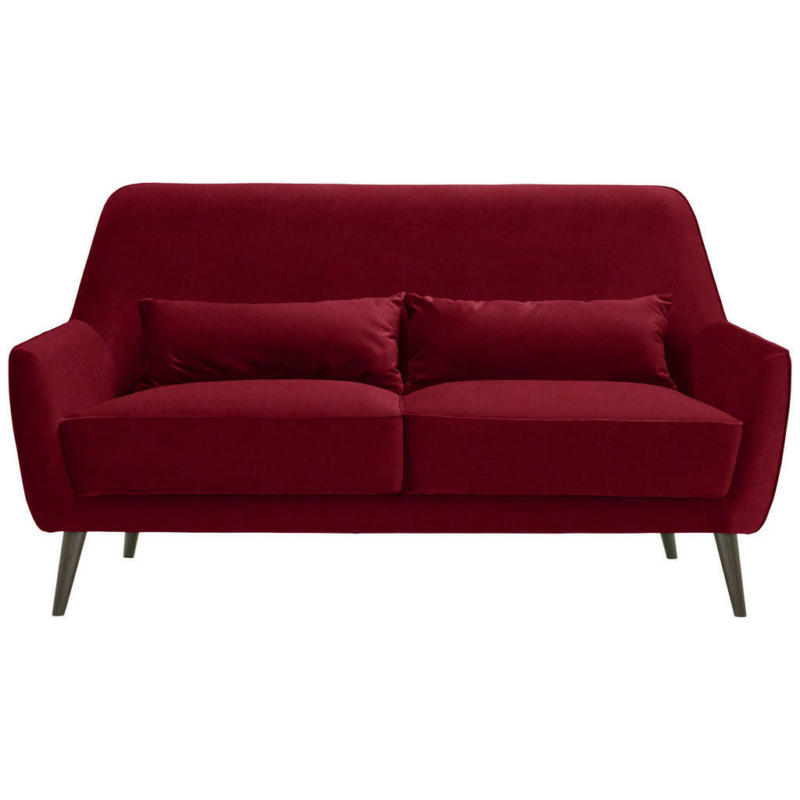 Dreisitzer-Sofa in Mikrofaser Rot
