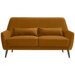 Dreisitzer-Sofa in Mikrofaser Gelb