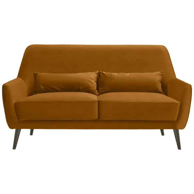 Dreisitzer-Sofa in Mikrofaser Gelb