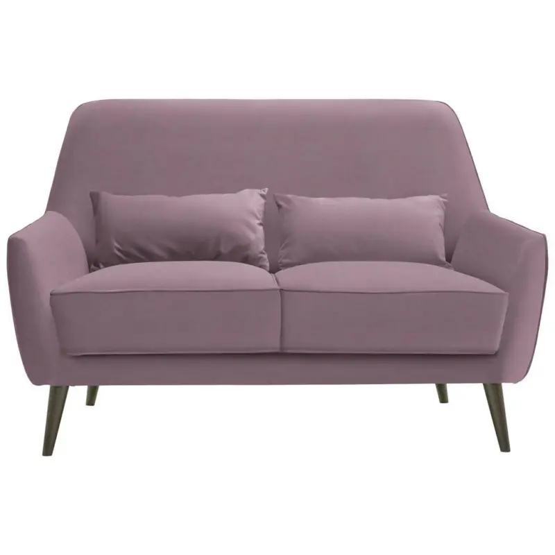 Zweisitzer-Sofa in Mikrofaser Altrosa