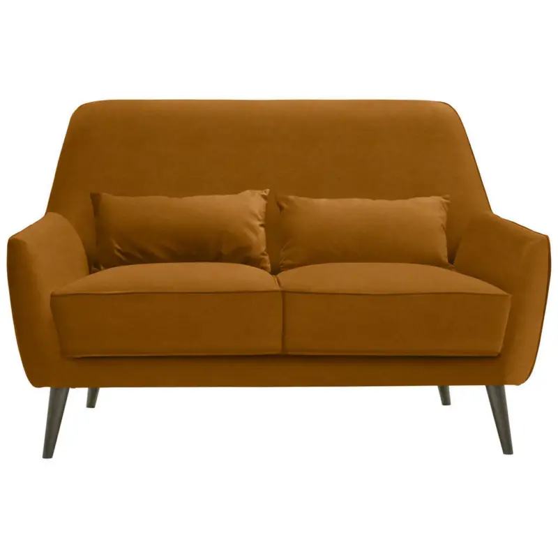 Zweisitzer-Sofa in Mikrofaser Gelb