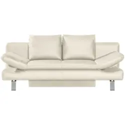 Schlafsofa in Echtleder Naturfarben