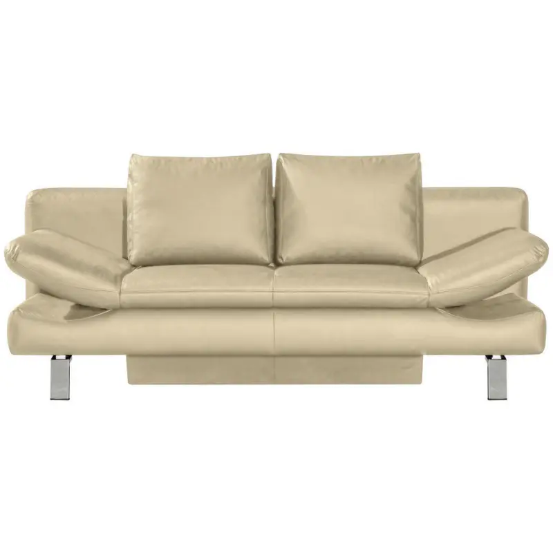 Schlafsofa in Echtleder Beige