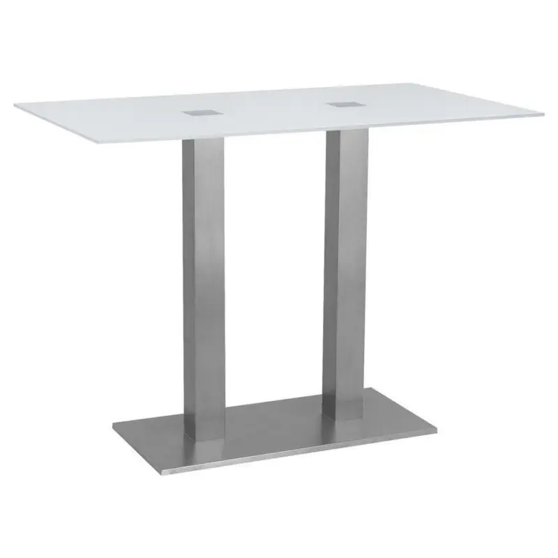 Bartisch in Metall, Glas 120/70/105 cm