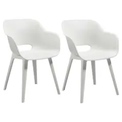 Gartensessel-Set Weiß