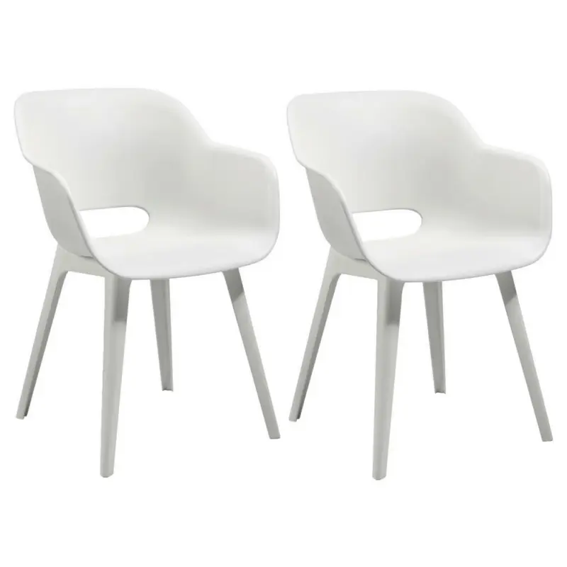 Gartensessel-Set Weiß