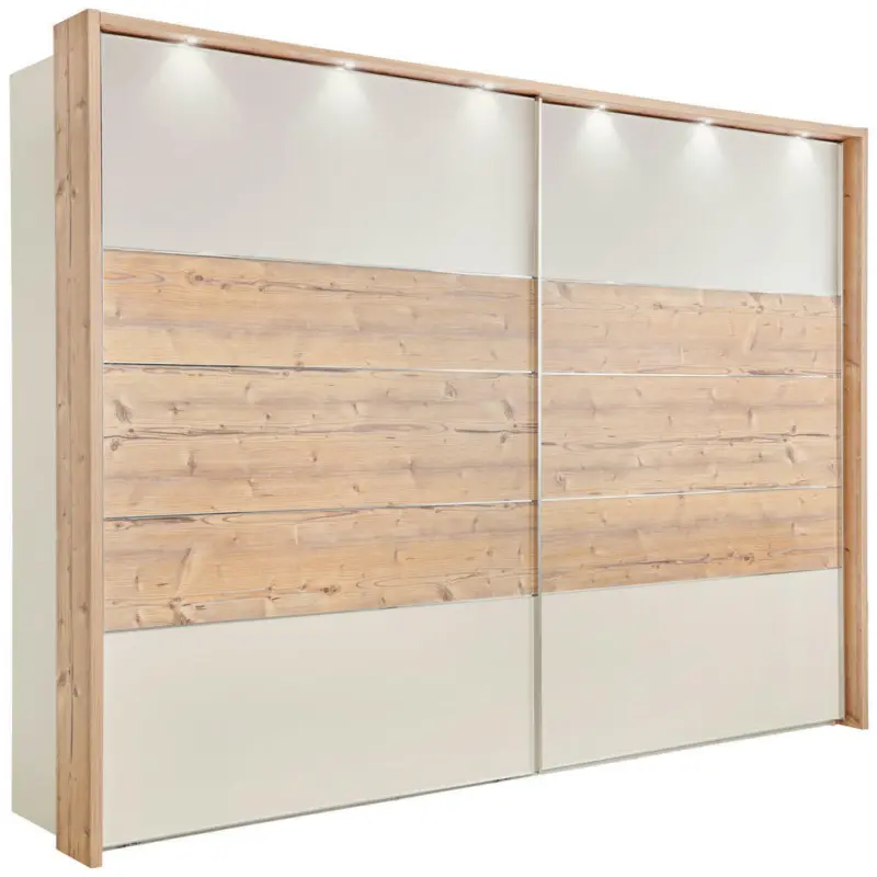 Schwebetürenschrank in Champagner