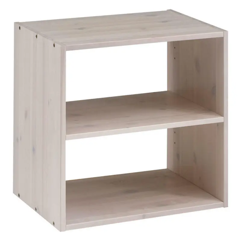 Regal 50/50/35 cm Wei&szlig;, Kieferfarben