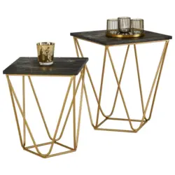 Beistelltischset in Holz 40/40/50 cm