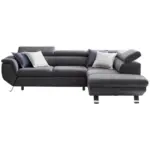 XXXLutz Lauterach - Ihr M&ouml;belhaus bei Bregenz Ecksofa in Webstoff Dunkelgrau